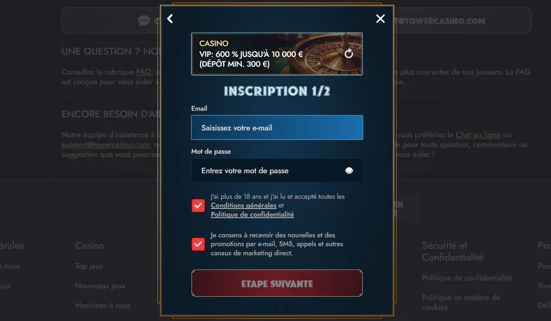Ce qu'il faut pour s'inscrire